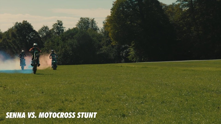 Senna versus motocross stunt featured in the campaign recap
